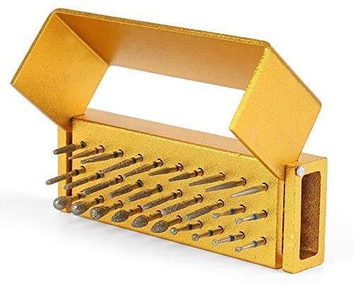 [Australia - AusPower] - High Speed Diamond Bur Set with Aluminium Alloy Shelf 