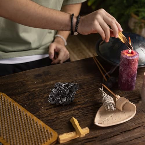 Prophecy Stone Crystal Prism: Natural Limonite Rough from Egypt, 25g-55g – Egyptian Desert Mineral Ore Specimen for Chakra, Crown, Meditation, Sleep Help, Witchcraft, Divination, Spiritual Home Decor