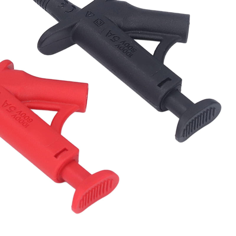 [Australia - AusPower] - Flexible Test Hook Clip, Professional High Voltage Flexible Test Hook Multimeter Electrical Testing Grabber Hook with 4MM Banana Jack J.30042 
