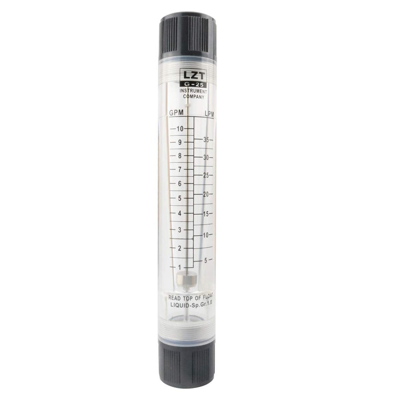 [Australia - AusPower] - 5-35LPM Inline Clear Acrylic Water Flowmeter 1PT Dia Threads 