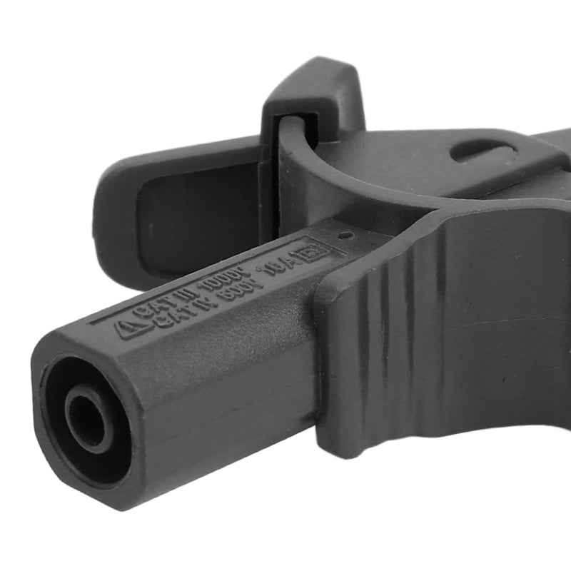 [Australia - AusPower] - Insulated Battery Clamp 20mm Opening 600V to 1000V/10A Current Test Clip for Car Trucks Electrical Projects (Black) Black 
