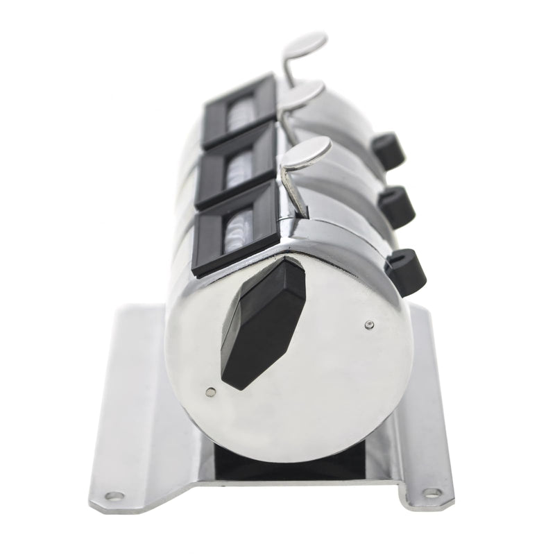 GOGO 3-Unit Metal Tally Counter, Digit Number Desktop Mechanical Counter, Resettable Triple-Unit Bank