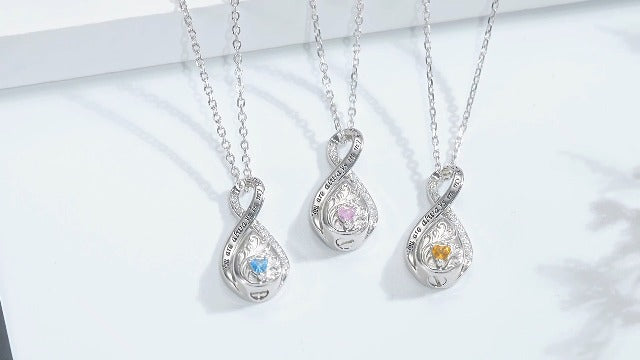 Sterling Silver Urn Necklace for Ashes for Women: Infinity Cremation Jewelry for Women - Ashes Keepsake Pendant Memorial Jewelry Gifts for A Loss of Loved Ones white