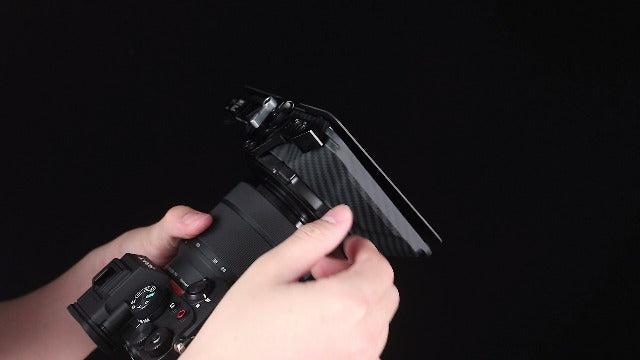 Foto4easy Lightweight Mini Matte Box with Carbon Fiber Top Flag for DSLR Mirrorless Cameras,Compatible with 52mm/55mm/58mm/62mm/67mm/72mm/77mm/82mm Lens