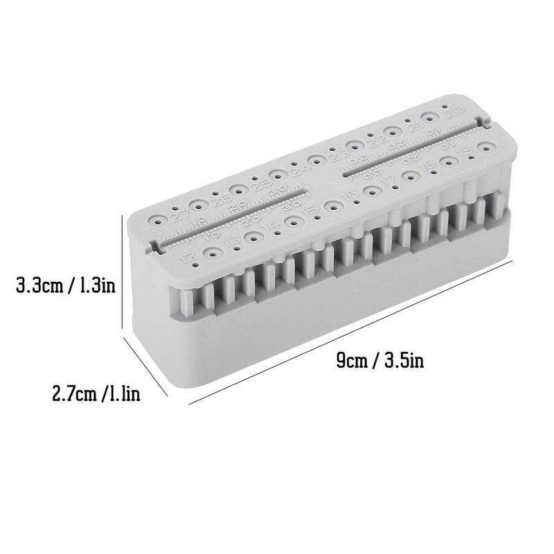 [Australia - AusPower] - Dental Endo Block Files Measuring Tools Endodontic Ruler Test Board, Professional Dental Measuring Instruments, Used in Measurement(grey) 