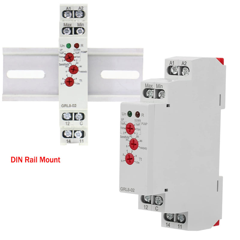 [Australia - AusPower] - GRL8-02 Liquid Level Control Relay Water Level Controller 10A AC / DC 24V-240V 