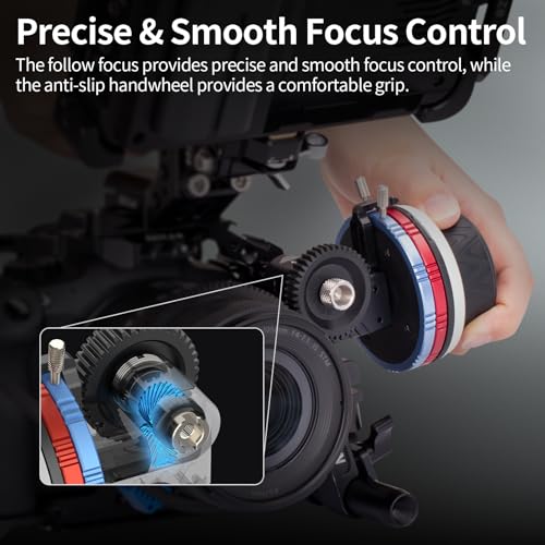 Nitze Mini Follow Focus Kit with 15mm Rod and Rod Clamp - MF15C