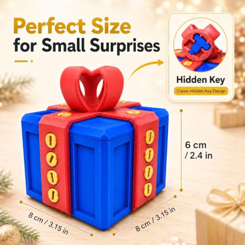 3D printed annoying gift box ornament storage with screws, designed as a humorous and quirky present by YDCYYH.