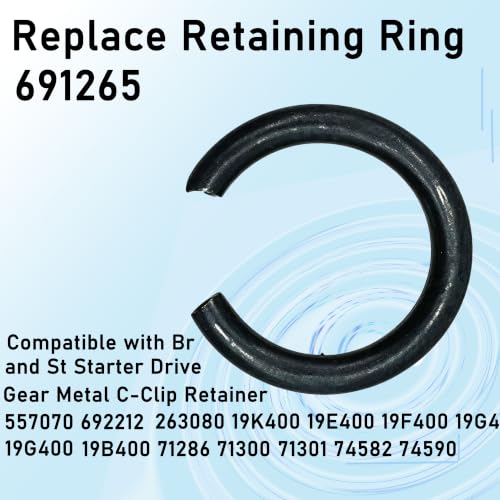 Sootim 691265 metal retaining ring starter drive gear C-clip retainers, 20-piece set