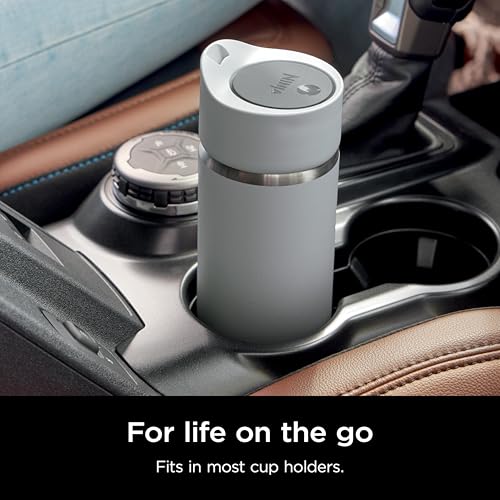 Ninja, Travel Mug, Sip Perfect 16oz, Brings Hot Drinks to Sippable Temperature in Minutes, Stainless Steel, Leak Proof, Dishwasher Safe, Metal Insulated Tumbler, White, DW1603WH 16 Ounces