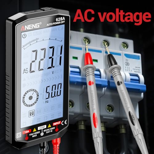 ANENG black TRMS 6000-count rechargeable digital multimeter voltmeter tester display