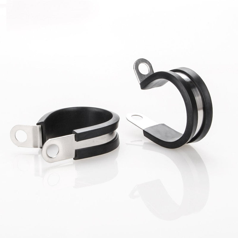 [Australia - AusPower] - Cable Clamp, Lokman 12 Pack 3/4 Inch Stainless Steel Cable Clamp, Pipe Clamp, Metal Clamp, Rubber Cushioned (3/4 Inch) 