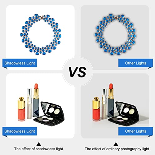 PULUZ LED Photography Shadowless Bottom Light Lamp Panel Pad for 30cm Light Box, Photography Softbox Bottom Light for Food Jewelry Cosmetic Crafts Type-C Plug 11.5*11.5 Inch
