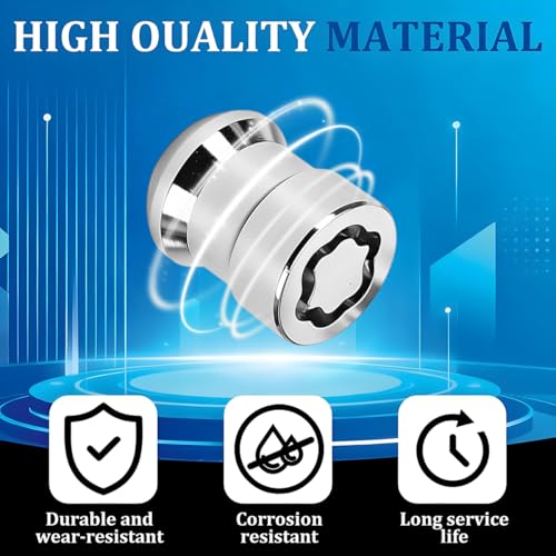 5 Pack M12 x 1.5 Wheel Locks Replacement for 00276-00900, Silver