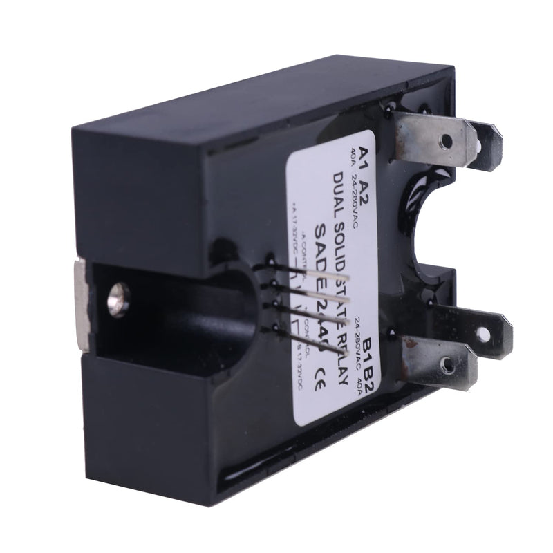 D2440DE Dual Solid State Relay SSR 17-32VDC Input 280VAC 40A Compatible with Crydom Zero-Crossing Resistive Loads