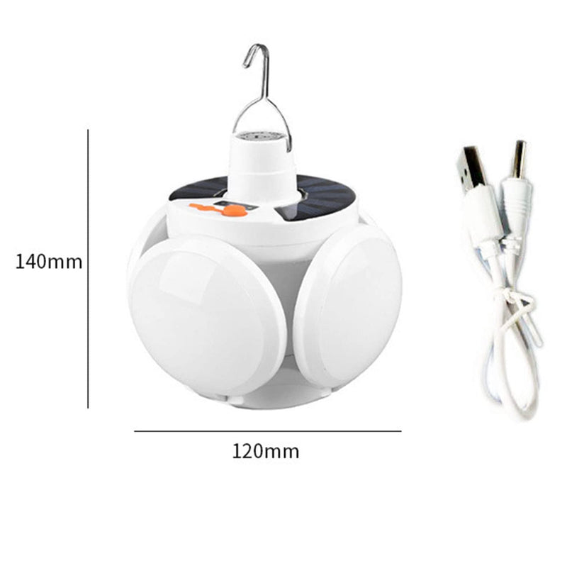 [Australia - AusPower] - Solar Multi-Functional Emergency LED Light Bulb with USB Charging, Foldable Light Bulb ，Outdoor led Bulbs Ideal for Power Outage, Tent Camping, Fishing USB-LED-2029 
