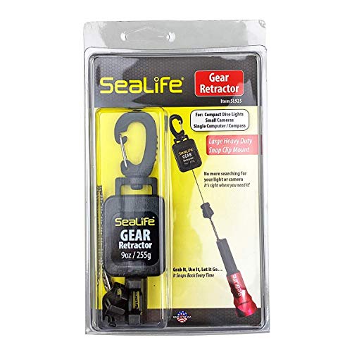 SeaLife Compact Underwater Retractor 9 oz. retraction Force; 32” Maximum Length. Holds Mini Lights, Micro Series and RM-4K Cameras