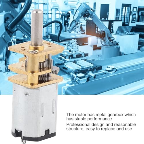 Gear Motor DC 3V with Metal Gearbox - Low Noise Design, High Quality and Robust, Reliable for Versatile Applications, 15-1000 rpm