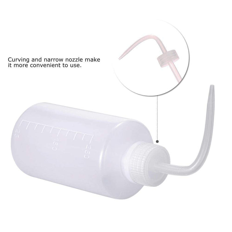 [Australia - AusPower] - Wash Bottles - 2pcs 250ml Safety Wash Bottle Watering Tools, Economy Plastic Squeeze Bottle for Medical Label Tattoo Supplies Green Soap Cleaning Washing Bottle 2x250ml 