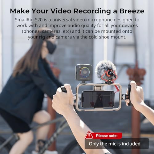 SMALLRIG Shotgun Mic for Camera, Video Microphone for DSLR & for iPhone