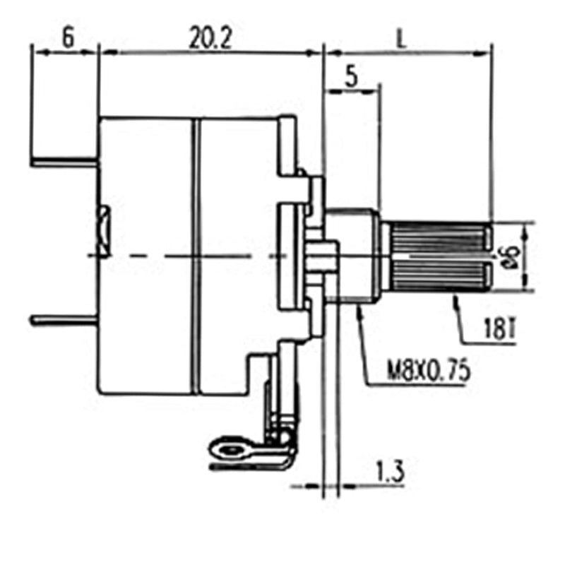 [Australia - AusPower] - PENGLIN 5PCS WH138 10K Ohm Rotary Potentiometer with Switch, 5-Piece Black Potentiometer Alloy Knob 