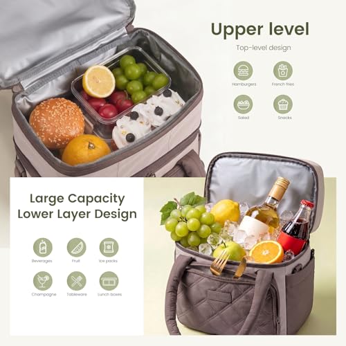 LOVEVOOK Insulated Lunch Box for Women,Large Adult Lunch Cooler Bag Women