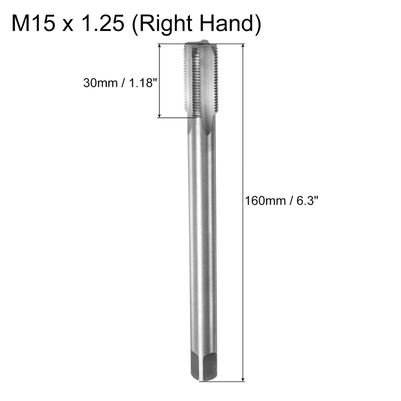 [Australia - AusPower] - QUARKZMAN Metric Tap M15 x 1.25 H2 160 mm Extra Long Straight Flute Thread Cutter Thread Cutting Tool M15 x 1,25 x 160mm 