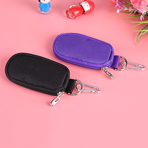 Mini Essential Oil Carry Bag Key Chain Style 10 Compartments Essential Oil 2ml 3ml Storage Bag for Home and Travel ('Purple) Purple