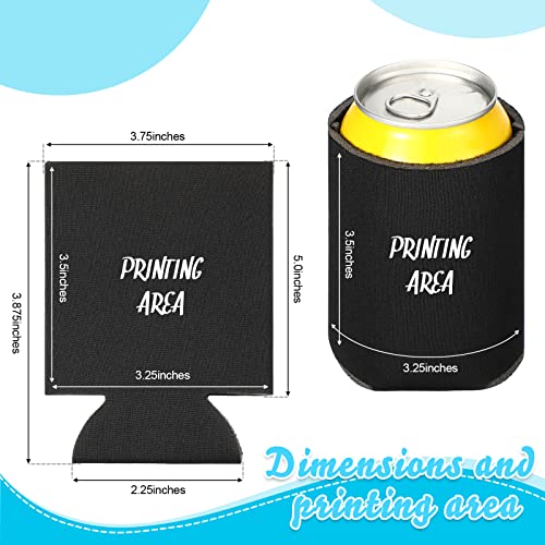 CHENGU 80 Pcs Can Cooler Sleeves Bulk Beer Insulated, Black