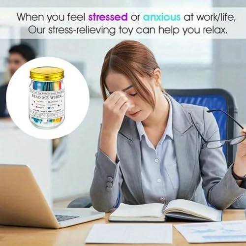 Bi-ble Verses in A Jar,The Hope Jar Bi-ble Verses,Mini Bi-ble Verse Cards, Color Coded Bi-ble Verses Jars,Bi-ble Verses for Emotions & Feelings Jar,Bi-ble Study Supplies Gifts,Bi-ble Verses Jar