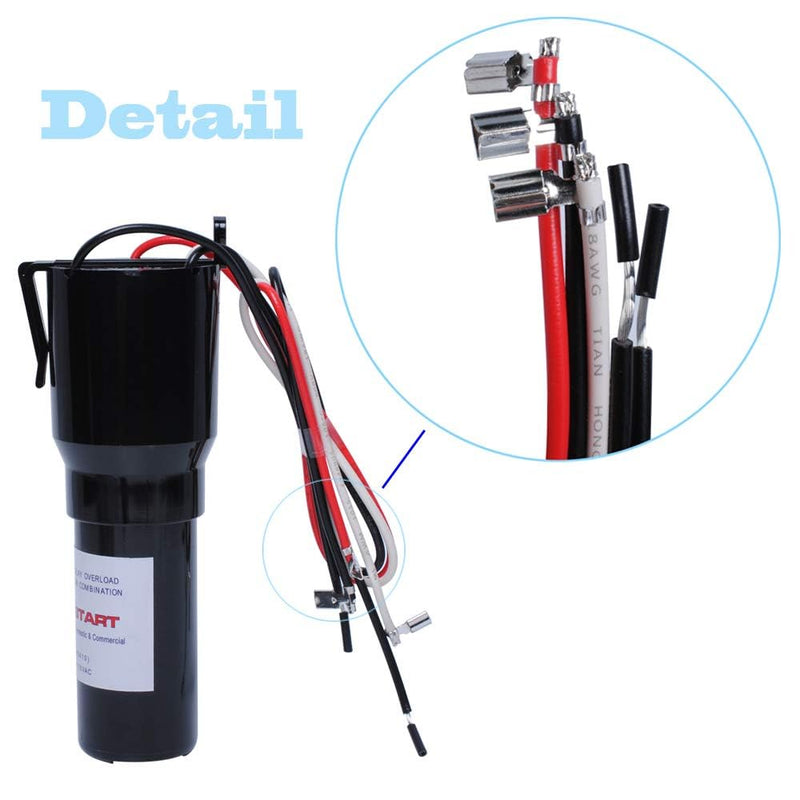 RCO410 3 in 1 Compressor Hard Start Capacitor Kit for Refrigerators & Freezers 1/4-1/3 H.P. 115VAC (3 pcs) RCO410