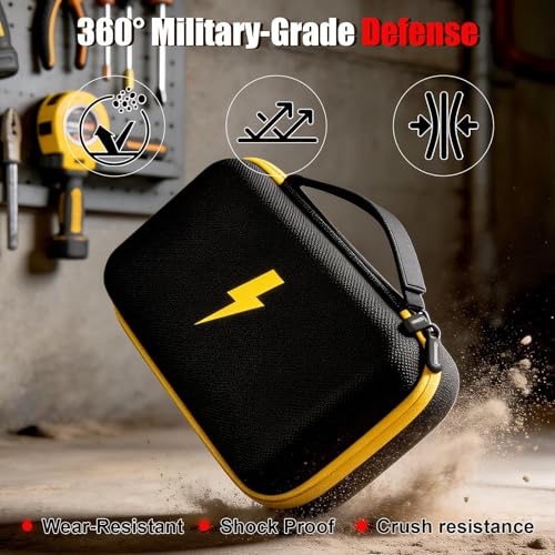 Comecase hard black and yellow multimeter case with holster and pocket for Fluke 87V MAX, 87V, 88V, and 179