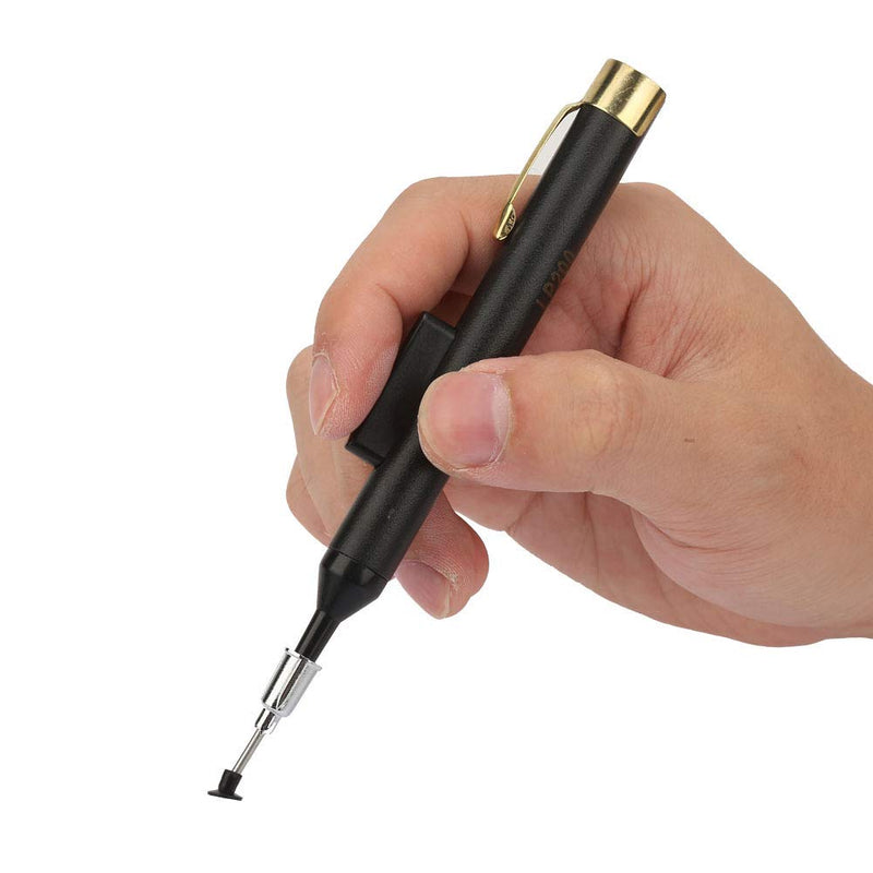 Vacuum Suction Pen LP-200, Soldering Desoldering Pump for IC SMD, Manual Tool with 3 Suction Heads, Suction Sizes 3.2 mm/6.4 mm/9.5 mm