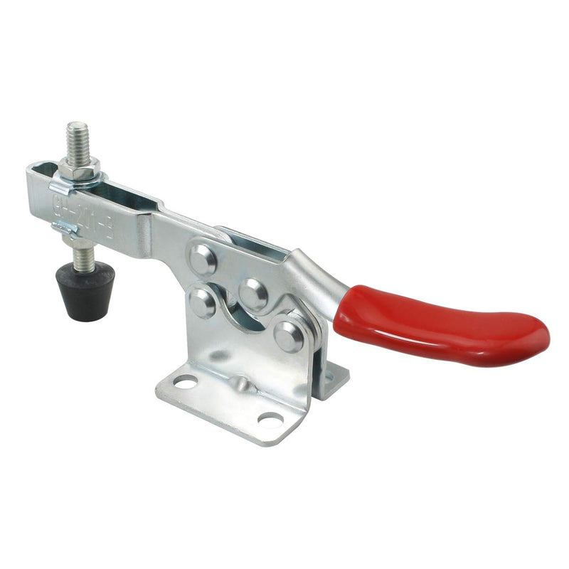 [Australia - AusPower] - Toggle Clamp 4 Pack 201-B Style Quick Release Toggle Latch Hold Down Clamp Antiskid Red Horizontal Clamp 360Lbs Holding Capacity Quick Release Woodworking Tool 201B, 4PK 