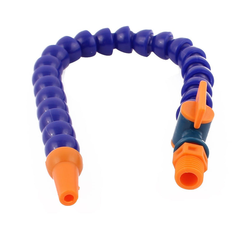 [Australia - AusPower] - sourcingmap 2 Pcs 33cm Length Flexible Round Spout Cooling Oil Tube Pipe Blue w Switch 1/4BSP 