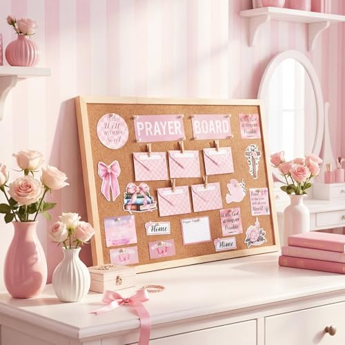 Watersay 78 Pcs Prayer Board Supplies Christian Cards Bible Verse, Coquette Sweet
