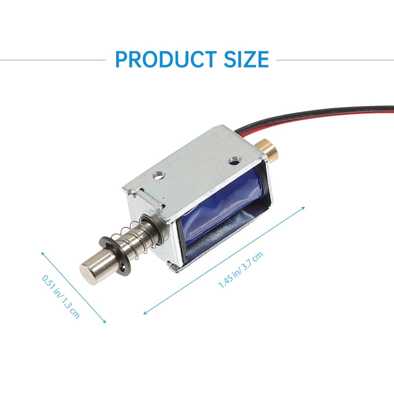 Push-Pull Electromagnet DC Open Frame Linear Motion Plunger with Spring Return for Vending Machines and Household Appliances Pack of 12 3.7X1.3X1.1CMx4pcs As Shown X4 Pieces