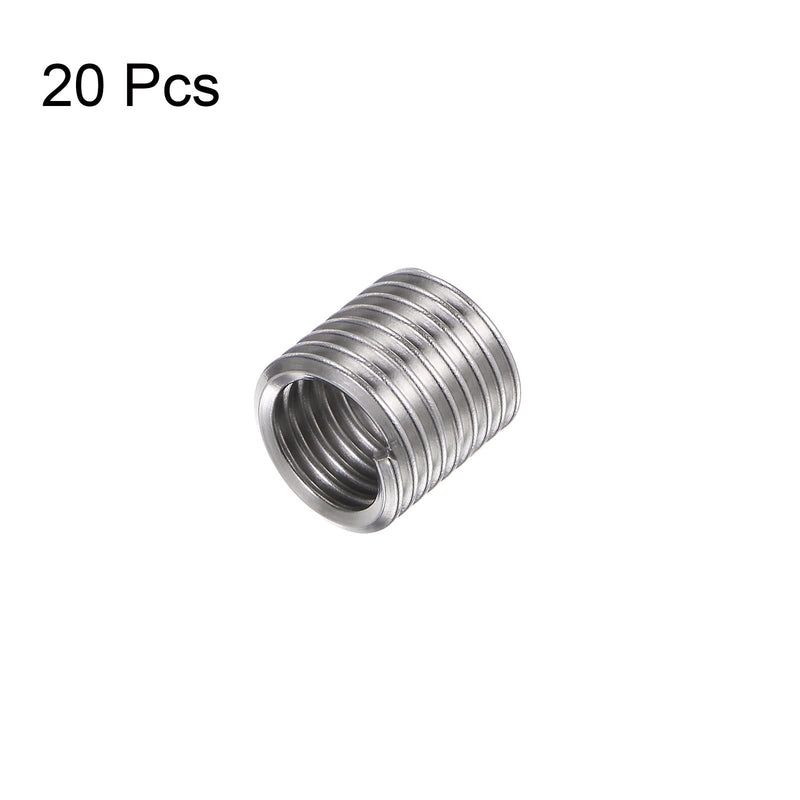 [Australia - AusPower] - 20pcs Wire Threaded Inserts 5/16-24 UNF 1.5D 11.85mm 304 Stainless Steel Helical Coiled Wire Thread Sleeve 20 