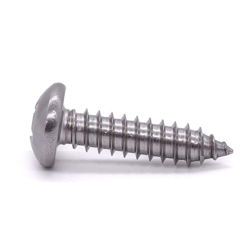 [Australia - AusPower] - #6 x 1/2" Pan Head Sheet Metal Screw, 304 Stainless Steel 18-8, Phillips Drive Self Tapping Screw, Round Head Wood Screw, Bright Finish, Full Thread, Pack of 100 #6 x 1/2" 