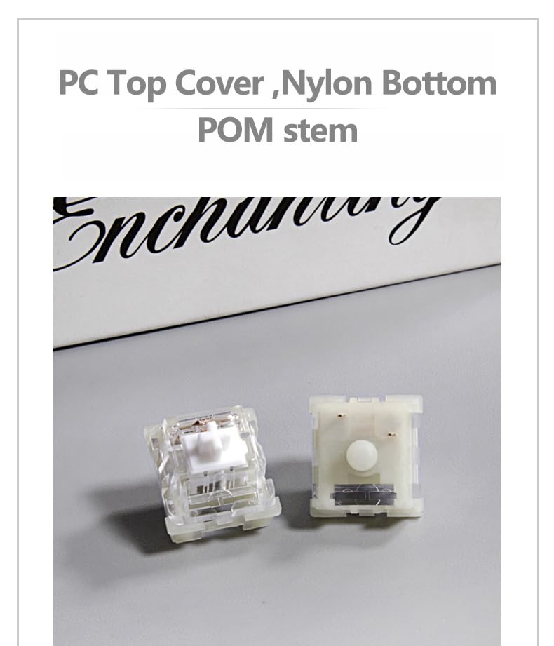 [Australia - AusPower] - KPREPUBLIC KTT Kang White Switch V3 Linear 43g 53g MX switch for mechanical keyboard 80m Factory Lubed Kangbai Switch Nylon POM 3pin (KTT Kang White x90) KTT Kang White x90 