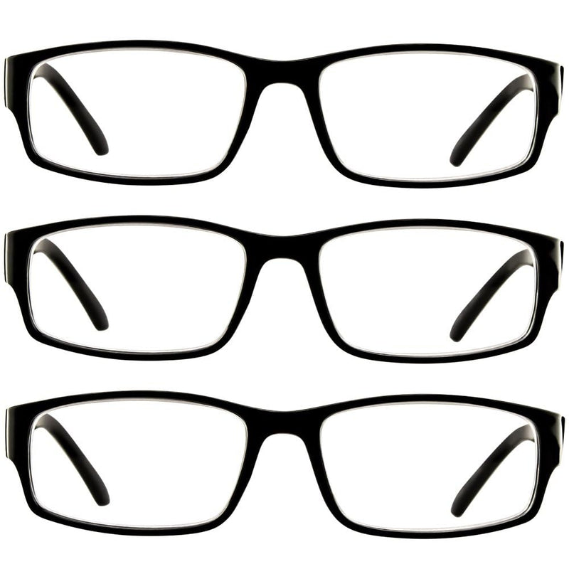 [Australia - AusPower] - TruVision Readers 9504H Reading Glasses 4 Men & Women 1/3 Pk 04h-3 Black 2.5 x 