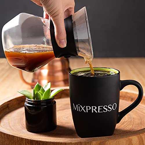 Mixpresso Pour Over Coffee Maker, Glass Carafe with Coffee Dripper, 13.5 Oz