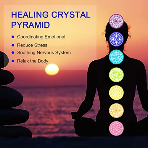 Tree of Life Orgonite Pyramid Kit White Quartz with Obsidian Stone Positive Reiki Energy Generator Crystal Healing Orgone Collection Wealth Lucky Meditation Tool Clear-black