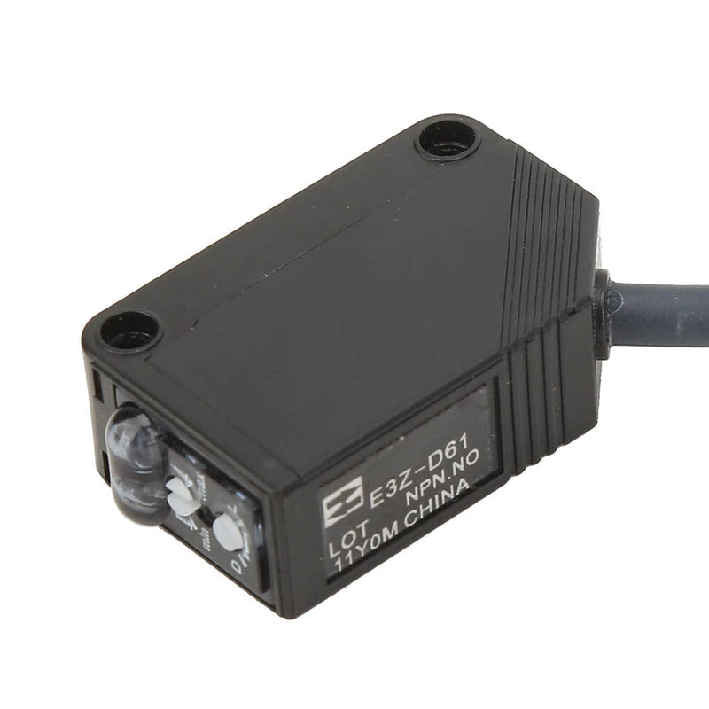 [Australia - AusPower] - Kadimendium E3Z-D61 Photoelectric Switch Sensor 12-24VDC Diffuse Reflection Infrared Sensor NPN Switch Black 
