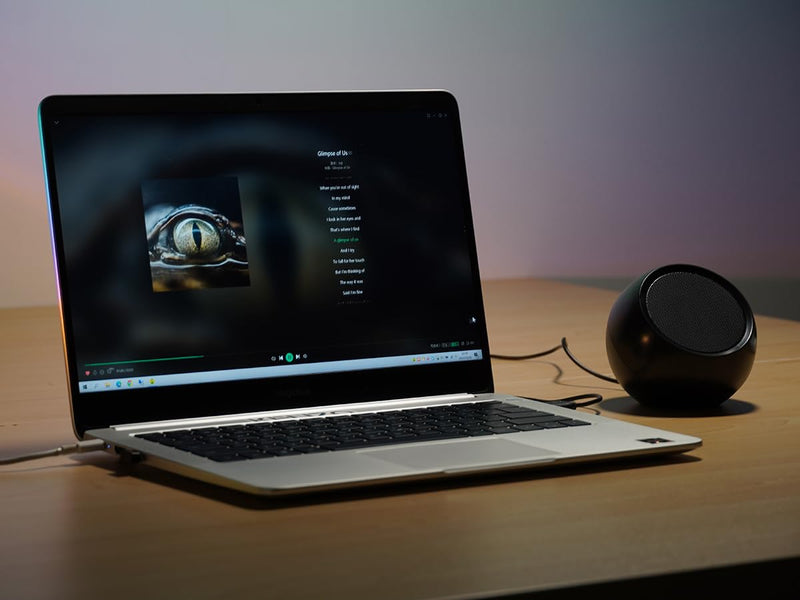 [Australia - AusPower] - [Upgraded] USB Computer Speakers for Desktop PC Laptop | Small Plug-N-Play External Speakers with Crystal-Clear Sound, Loud Volume, Rich Bass, Compatible with Windows/macOS/ChromeOS/Linux – Portable Single 