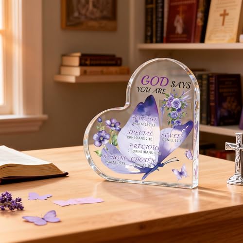 Spiritual Gift for Women Acrylic Butterfly Baptism Gift for Adults