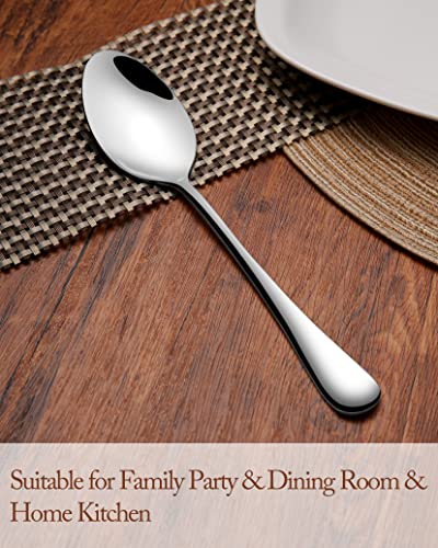 Premium Food Grade 18/10 Stainless Steel Spoons,Tablespoon,Mirror Finish & Dishwasher Safe,16 PCS （7.9"）