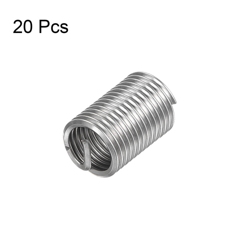 [Australia - AusPower] - 20pcs Wire Thread Inserts M12 x 1.75 2.5D 304 Stainless Steel Helical Coiled Wire Threaded Sleeve 
