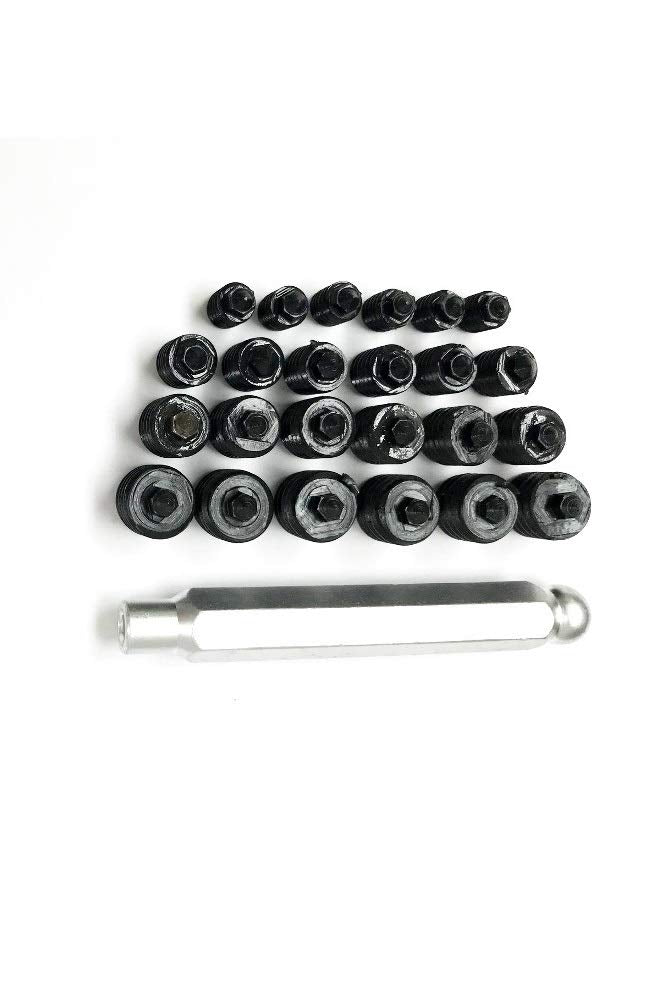 [Australia - AusPower] - HHIP 3601-0511 25 Piece 1/4-20, 5/16-18, 3/8-16, 7/16-14 Transfer Screw Set 25 Piece Set (1/4, 5/16, 3/8, 7/16 IN) 