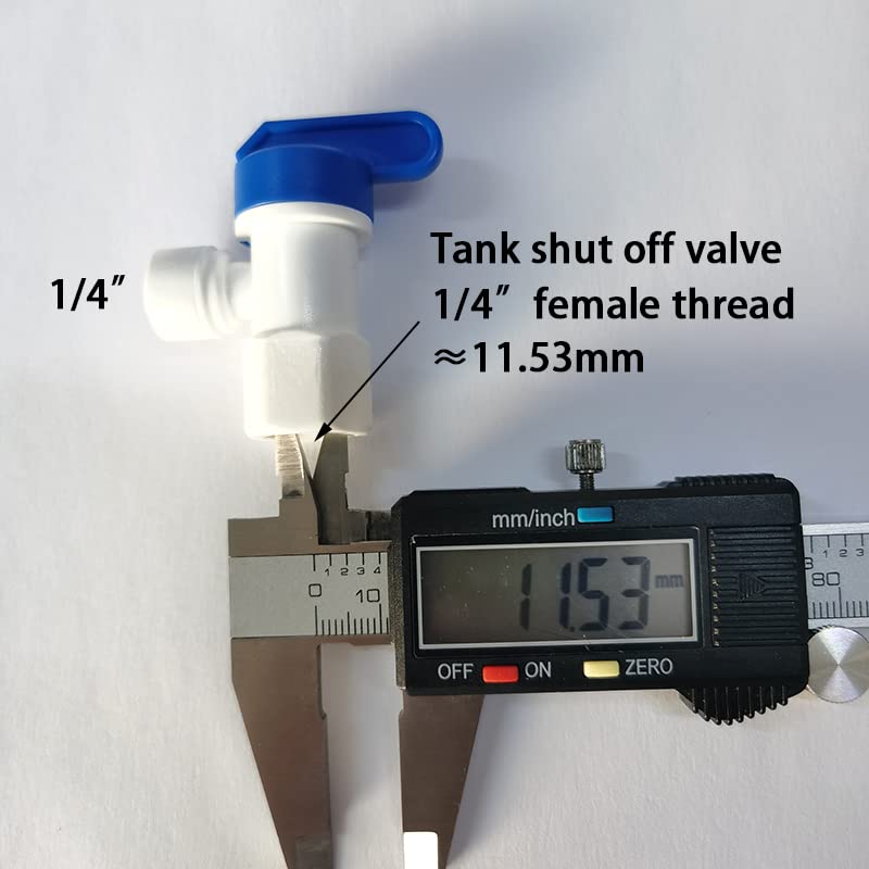 [Australia - AusPower] - Malida Tank Ball Valve 1/4" FPT by 1/4",3/8" OD Tubing quick connector for RO Water Reverse Osmosis Filter system set of 4 